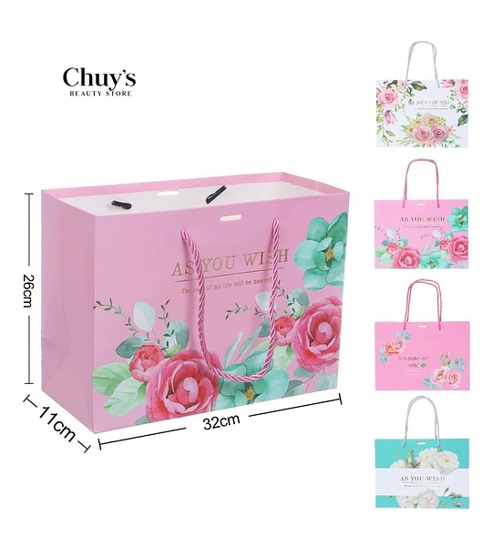Bolsas de regalo flores