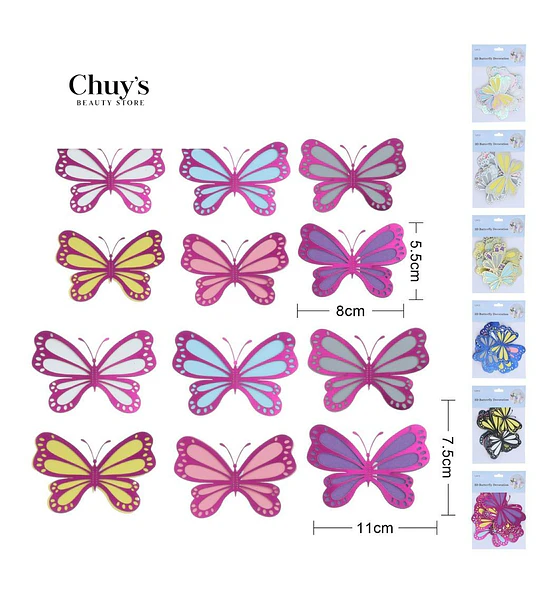 Mariposas 3D para decoración