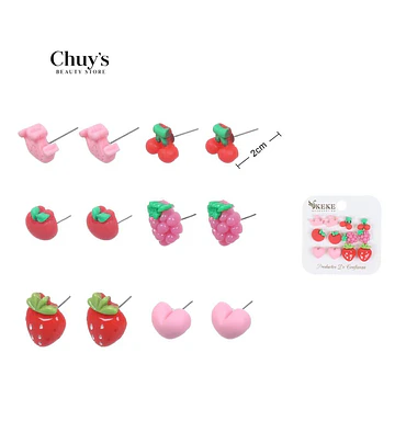 Aros Pendientes de Frutas - Chuys Beautys | Chuy's Beautys Store