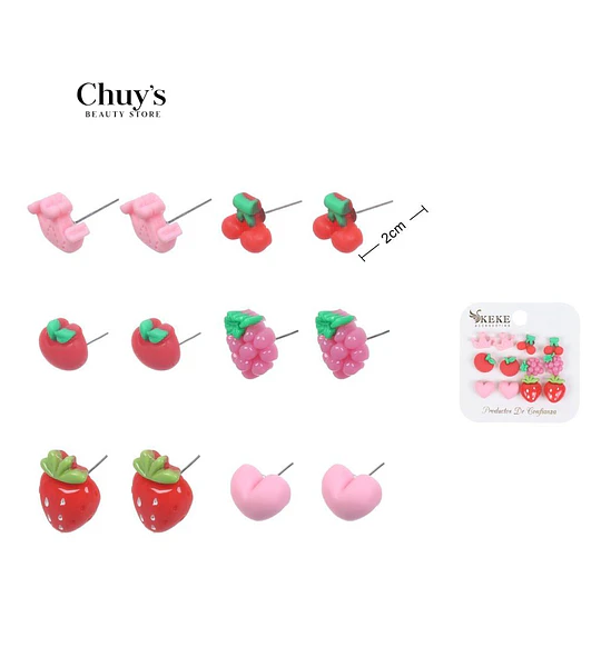 Aros Pendientes de Frutas