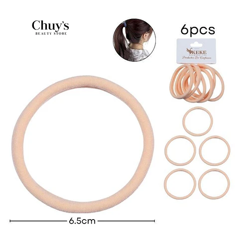 Colet Algodón Color Naranja Claro 6Pcs 6,5Cm - Chuys Beautys | Chuy's Beautys