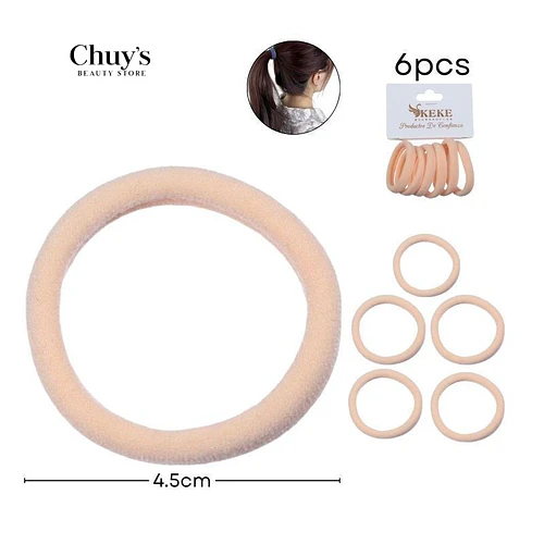 Colet Algodón Color Naranja Claro 6 Pcs 4,5cm - Chuys Beautys | Chuy's Beautys