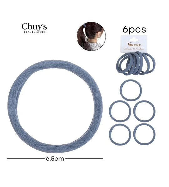 Colet Algodón Color Gris 6Pcs 6,5Cm