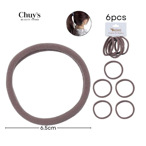 Colet Algodón Color Café 6Pcs 6,5Cm - Chuys Beautys | Chuy's Beautys