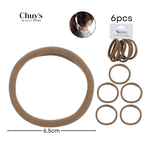 Colet Algodón Color Café 6 Pcs 6,5cm - Chuys Beautys | Chuy's Beautys