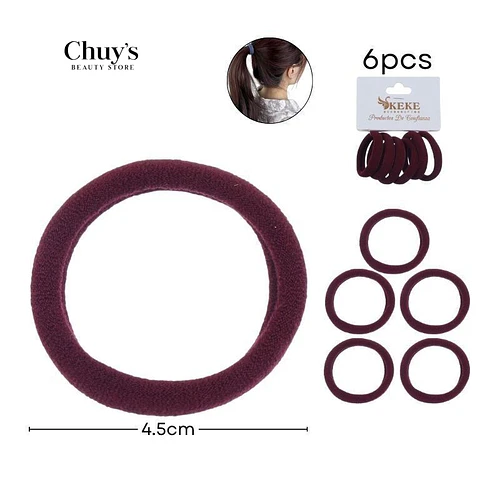Colet Algodón Color Granate 6 Pcs - Chuys Beautys | Chuy's Beautys