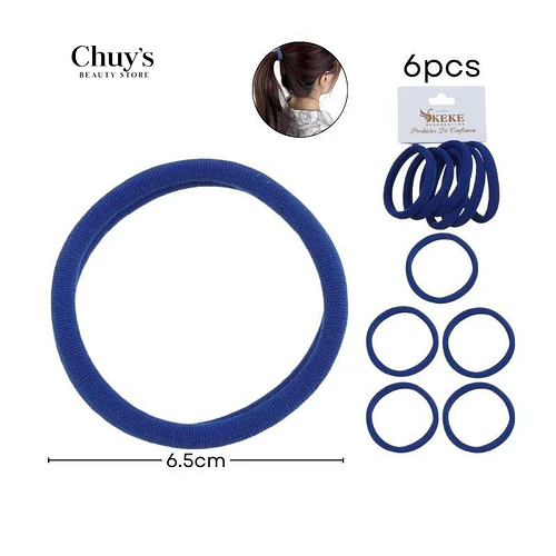 Colet Algodón Color Azul Marino 6Pcs 6,5cm - Chuys Beautys | Chuy's Beautys