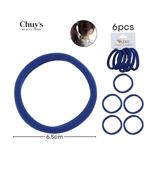 Colet Algodón Color Azul Marino 6Pcs 6,5cm
