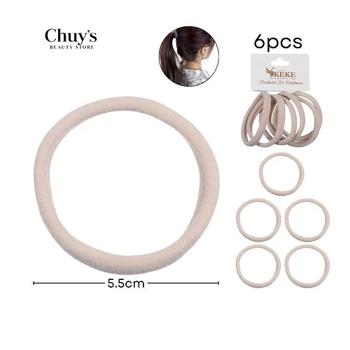 Colet Algodón Color Caqui 6Pcs 5,5Cm - Chuys Beautys | Chuy's Beautys