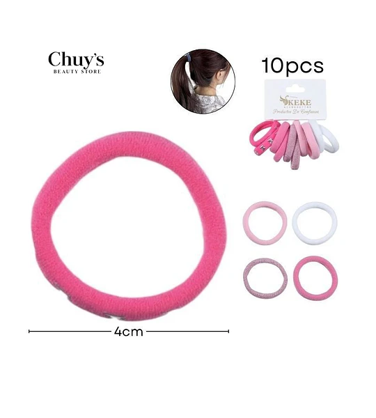 Colet Algodón Color Rosas 10 Pcs 4,5 cm