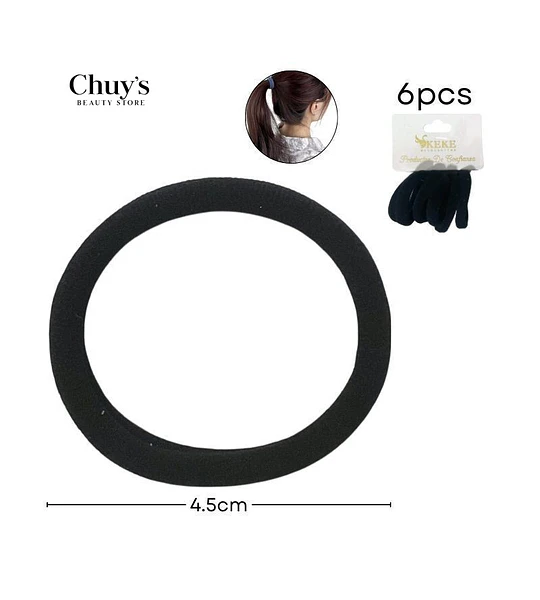 Colet Algodón Negro 6 Pcs 4,5 cm
