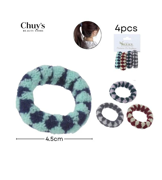Colet Algodón Colores Surtidos 4Pcs 4,5Cm