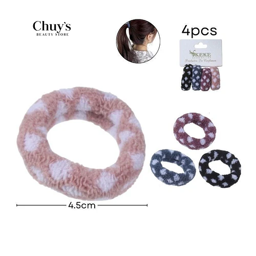 Colet Algodón Colores Surtidos 4Pcs 4,5Cm - Chuys Beautys | Chuy's Beautys