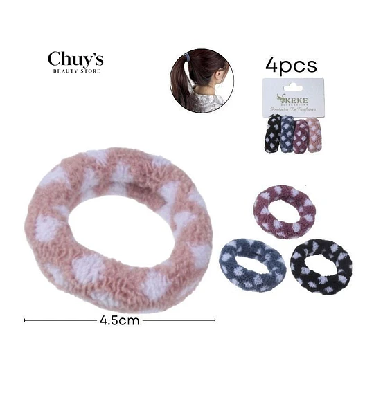 Colet Algodón Colores Surtidos 4Pcs 4,5Cm