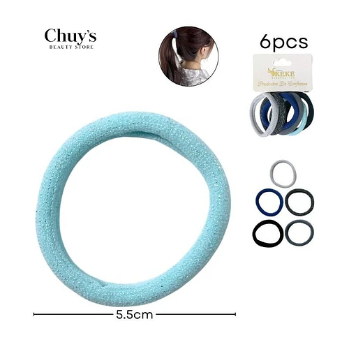 Colet Algodón 6 Pcs 5,5cm - Chuys Beautys | Chuy's Beautys