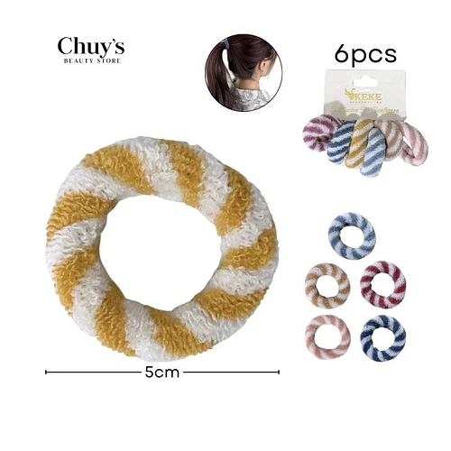 Colet Algodón Color Surtido 6Pcs 5Cm - Chuys Beautys | Chuy's Beautys