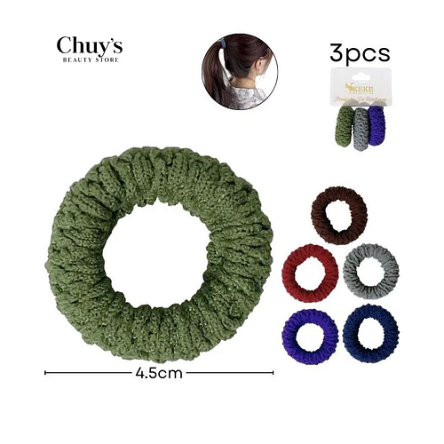Colet Algodón Color Surtido 3 Pcs 4,5cm - Chuys Beautys | Chuy's Beautys