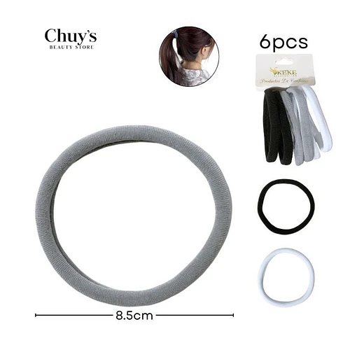 Colet Algodón Color Surtido 6 Pcs 8.5cm - Chuys Beautys | Chuy's Beautys