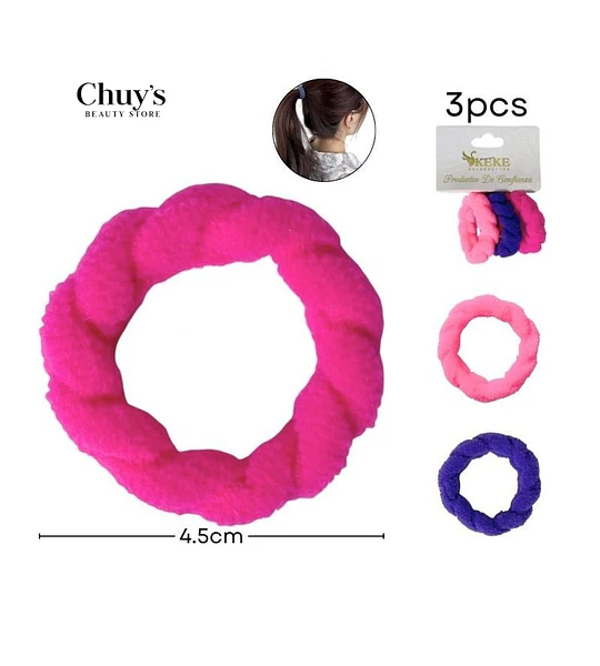 Colet Algodón Color Rosas 3 Pcs 4,5cm