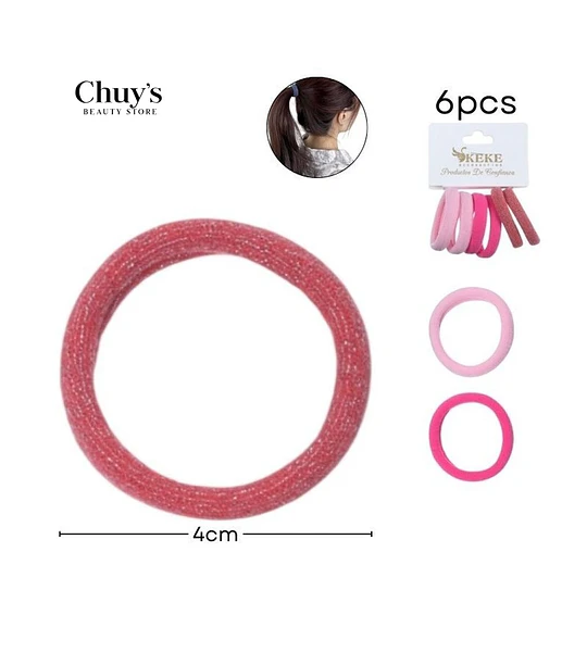 Colet Algodón Color Rosas 6 Pcs