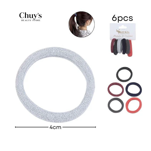 Colet Algodón Colores Surtidos 6Pcs 4,5Cm - Chuys Beautys | Chuy's Beautys