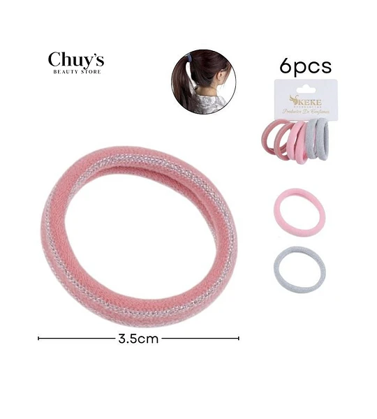Colet Algodón Color Rosa 6 Pcs