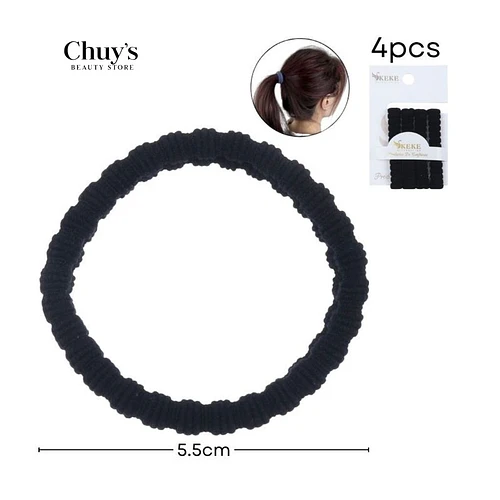 Colet Algodón Negro 4 Pcs - Chuys Beautys | Chuy's Beautys
