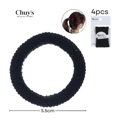 Colet Algodón Negro 4 Pcs - Chuys Beautys | Chuy's Beautys