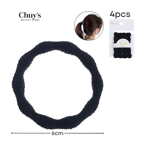 Colet Algodón Negro 4 Pcs - Chuys Beautys | Chuy's Beautys