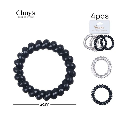Colet Resorte 4 Pcs 5cm - Chuys Beautys | Chuy's Beautys