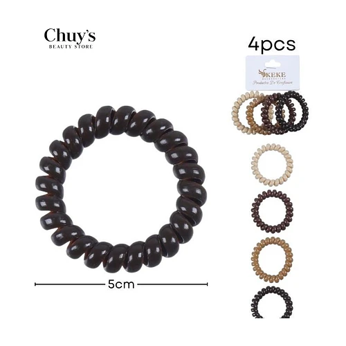 Colet Resorte 4 Pcs 5cm - Chuys Beautys | Chuy's Beautys