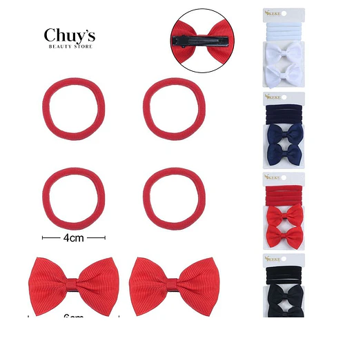 Set de Pinches y Colet 6 Pcs - Chuys Beautys | Chuy's Beautys