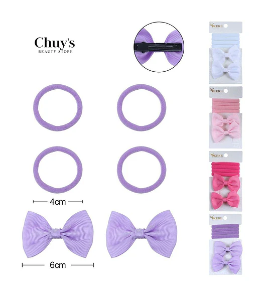 Set de Pinches y Colet 6 Pcs