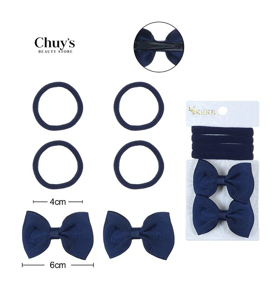 Set de Pinches y Colet 6 Pcs