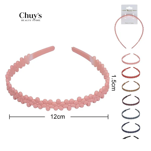 Cintillo de Plástico Floral - Chuys Beautys | Chuy's Beautys