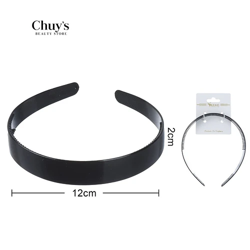 Cintillo plástico negro 12 cm - Chuys Beautys | Chuy's Beautys