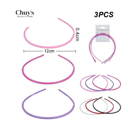 Cintillos Plásticos 3 Pcs - Chuys Beautys | Chuy's Beautys
