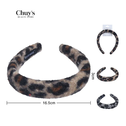 Cintillo de Peluche Leopardo - Chuys Beautys | Chuy's Beautys