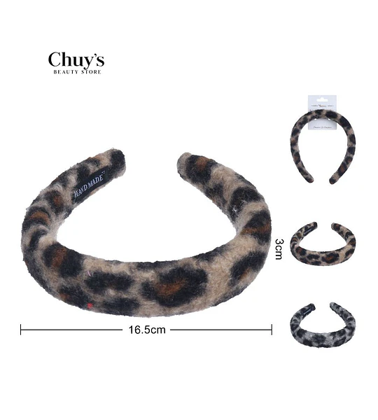 Cintillo de Peluche Leopardo