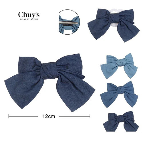 Pinche con lazos de jeans - Chuys Beautys | Chuy's Beautys