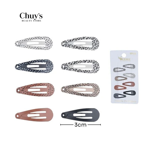 Set de Pinches 8 Piezas 3cm - Chuys Beautys | Chuy's Beautys