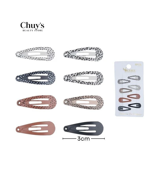Set de Pinches 8 Piezas 3cm