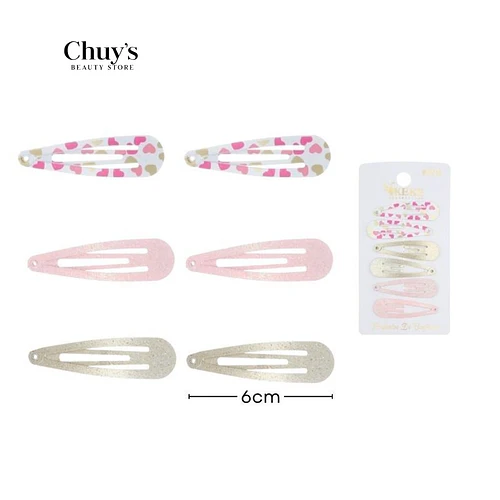 Set de Pinches 6PCS 6CM - Chuys Beautys | Chuy's Beautys