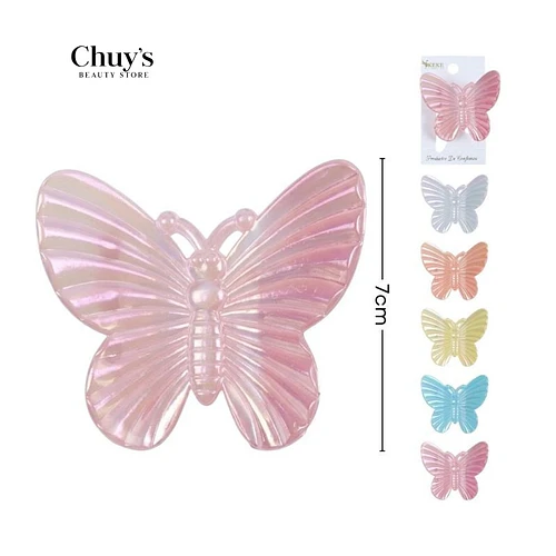Pinza mariposa de colores - Chuys Beautys | Chuy's Beautys