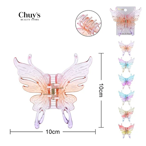Pinza mariposa transparente - Chuys Beautys | Chuy's Beautys