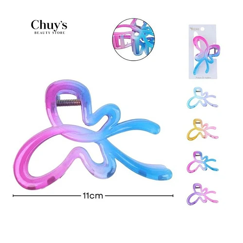Pinza Mariposa Colorida 11 cm - Chuys Beautys | Chuy's Beautys
