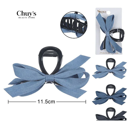 Ganchetas con Lazos de Jeans - Chuys Beautys | Chuy's Beautys