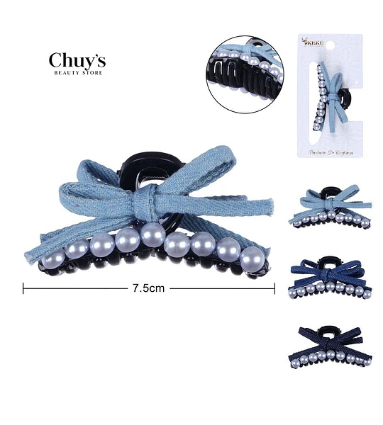 Gancheras con lazos de jeans