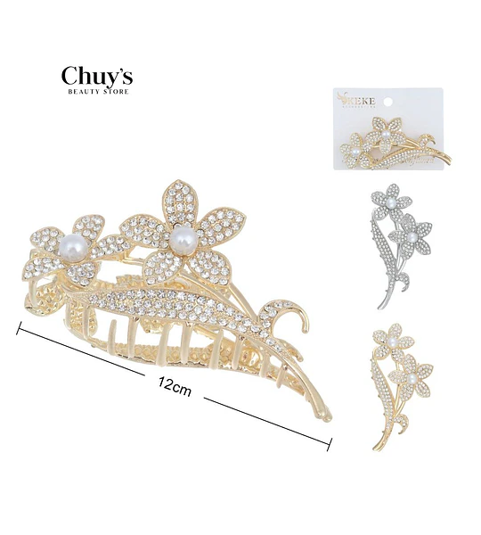 Ganchetas de acero con brillos