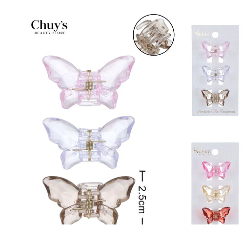 Mini Ganchetas de Mariposas - Chuys Beautys | Chuy's Beautys